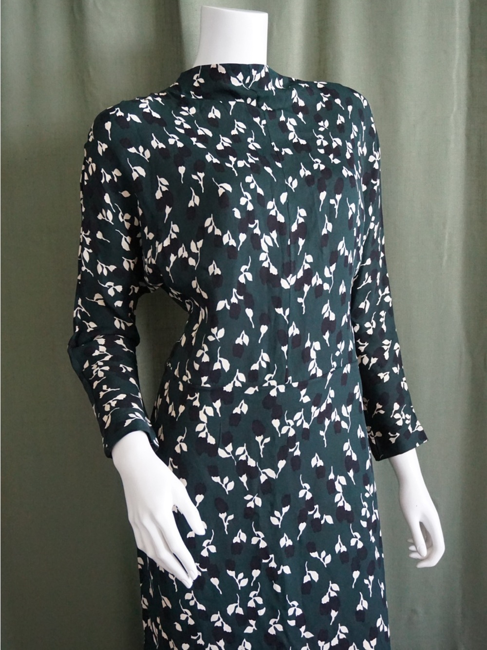 Marni Mock Neck Green Abstract Floral Maxi Dress - Size 42